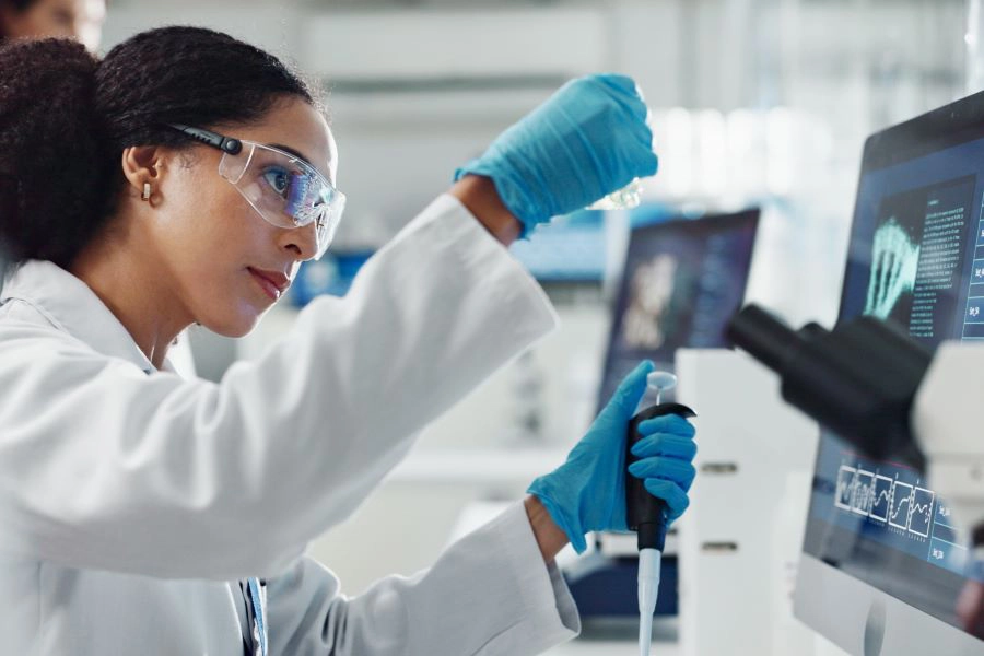 Researcher in a lab